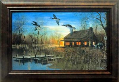Passing Through Duck  Framed Decorator Print By Jim Hansel  14.5" x 10"