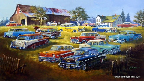 Dale Klee A Few Good Year Classic Chevrolet Cars Print