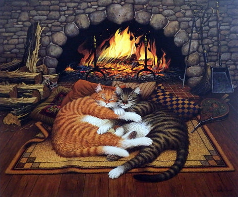 Charles Wysocki Cat Picture ALL BURNED OUT