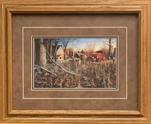 Jim Hansel Back Forty Bobwhites- Framed