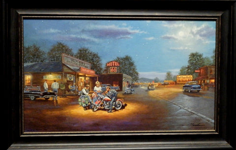 Dave Barnhoue Route 66 S/N Textured Art Print