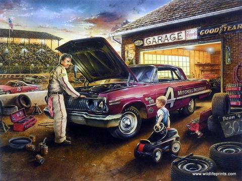 Dan Hatala Old Racing Picture BEHIND THE WALL