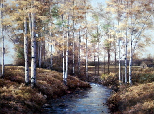 Diane Romanello Fall Autumn Art Print Birch Creek 