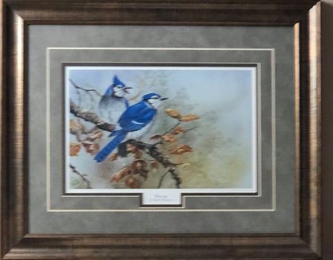 Gamini Ratnavira Blue Jays Art Print-Framed