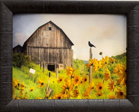 Lori Deiter Bradford Summer Flowers Farm Art Print-Framed