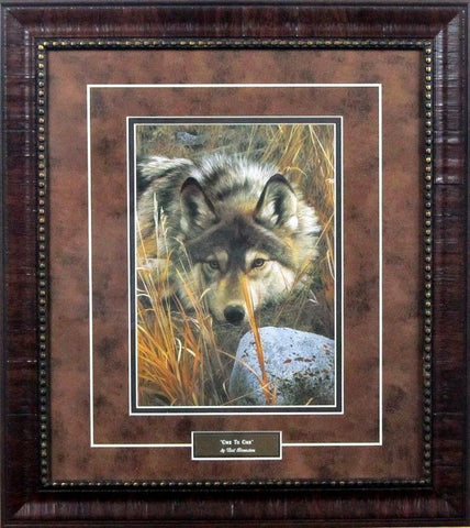Carl Brenders One to One Wolf Print-Framed