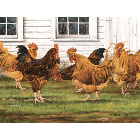 Bonnie Mohr Rooster Coop Chicken farm Art Print 16 x 12