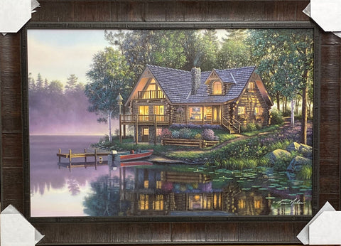 Kim Norlien Cabin Fever Lake Art Print-Framed 36 x 25.5