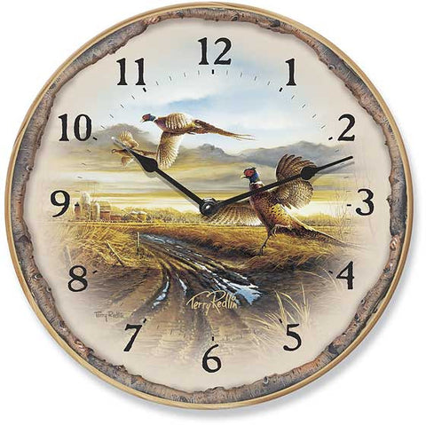Terry Redlin Pheasant Clock Country Road
