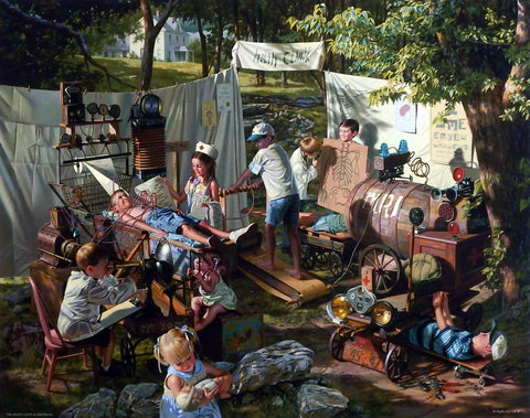 Bob Byerley children's picture playing doctors and nurses