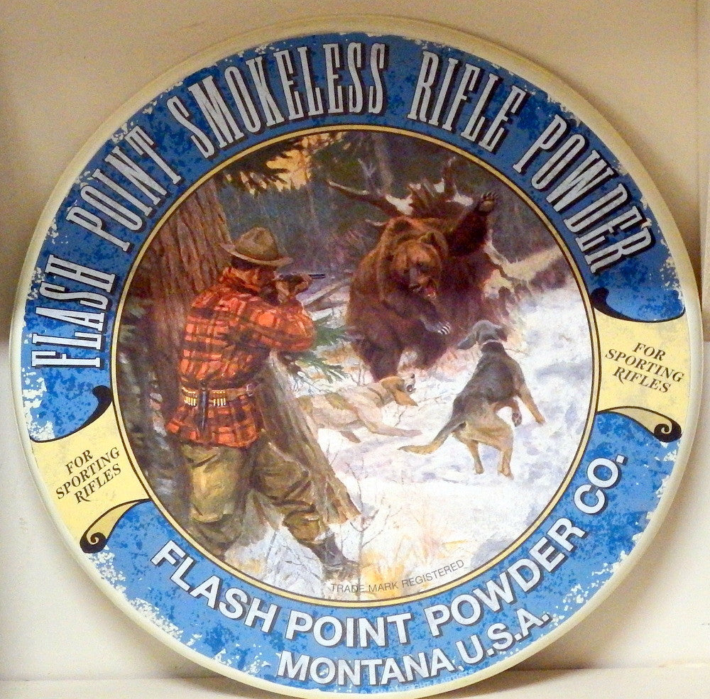 Flash Point Smokeless Rifle Powder Sign