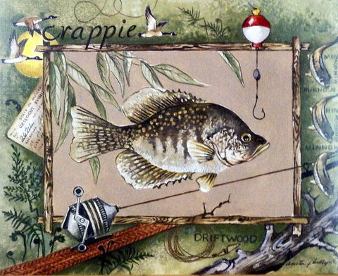 Anita Phillips Fishing Print CRAPPIE