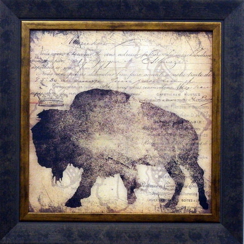 Stephanie Marrott Lodge Buffalo-Framed