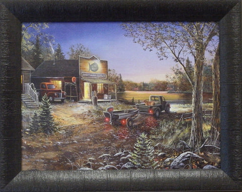 Jim Hansel Fishing Print Old Bait Shop GOOD OLD DAYS