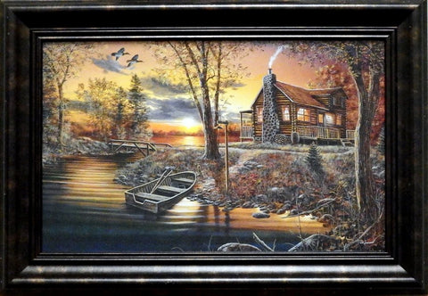 Jim Hansel As Night Falls Decorator Print-Framed