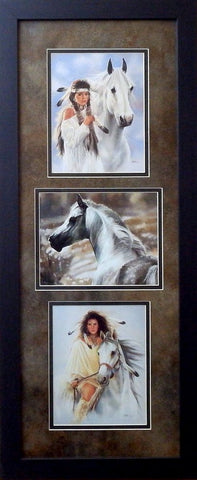 Maija Native American Horse Trilogy-Framed