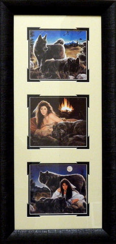 Maija Native Wolf Trilogy-Framed
