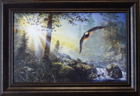 Jim Hansel "Wings in the Mist" Decorator framed Print