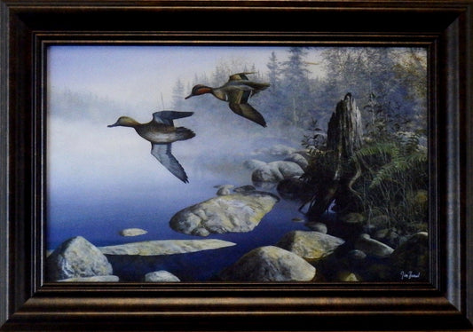 Jim Hansel Waters Edge Duck Art Print Decorator-Framed 14.5x10.25
