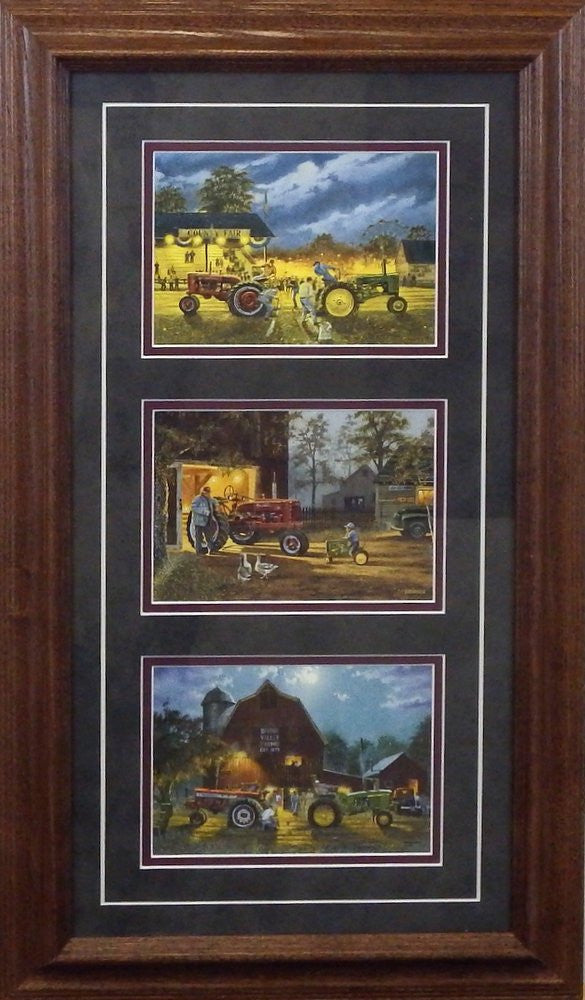 Dave Barnhouse Tractor Trilogy Small - Framed
