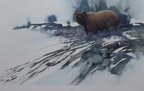 Morton Solberg Morning Frost Bear Print SN 23.75” x 14.25