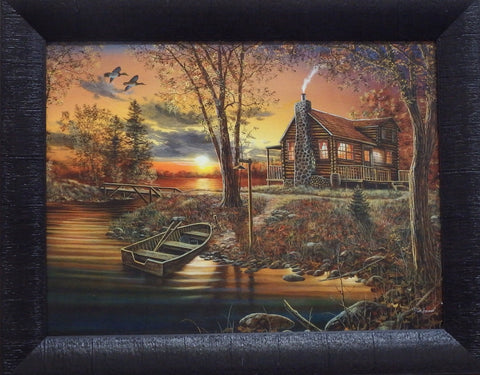 Jim Hansel As Night Falls-Framed Print