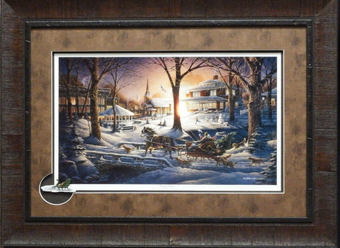 Terry Redlin Racing Home with Cameo-Framed 27.5 x 20.5