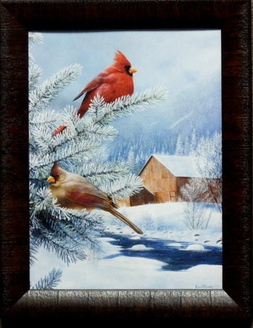 Kevin Daniel Frosty Morning Cardinals-Framed