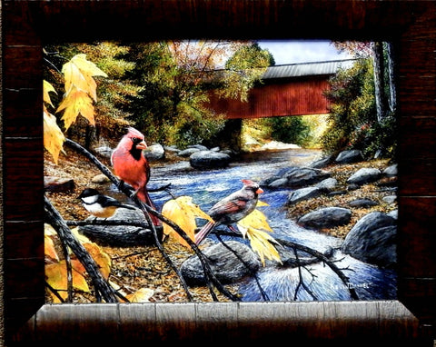 Kevin Daniel Shared Moments Cardinal  Bird Art Print