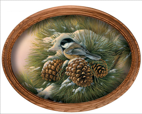 Rosemary Millette December Dawn-Framed Chickadee