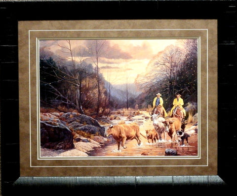 June Dudley Early Morning Ride Cowboy Art Print