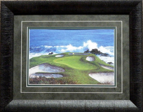 Larry Dyke The 7th at Pebble Beach Art Print-Framed