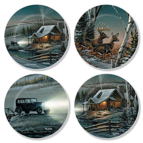Mini Plate Set- Terry Redlin Evening With Friends