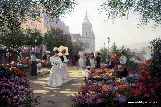 Christa Kieffer Flower Market on the Seine in Paris Picture
