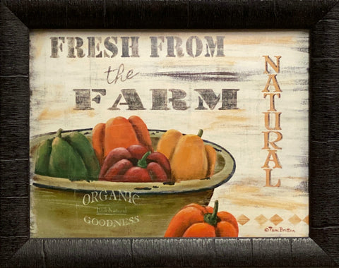 Pam Britton Fresh from the Farm Vegetables Art Print-Framed