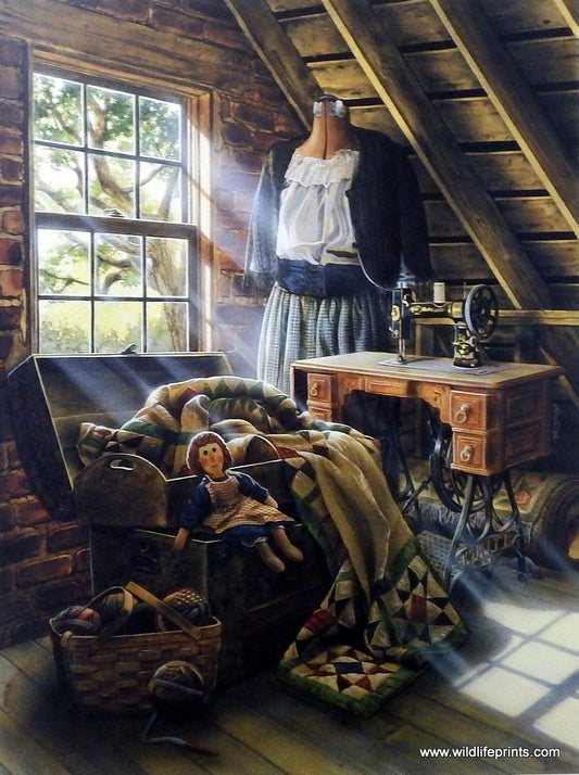 Doug Knutson Nostalgic Art Print Grandma's Sewing Room