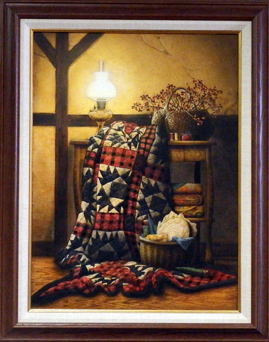Doug Knutson Original Painting GRANDMA'S QUILT