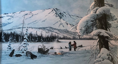 Jon Van Zyle Handshake Country Alaska Sled Dogs S/N Art Print