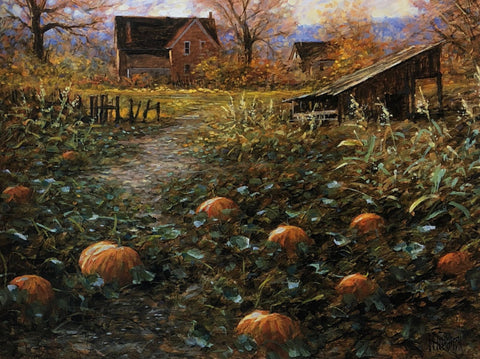 Jon McNaughton Harvest Memory Pumpkin Patch Art Print 14 x 11