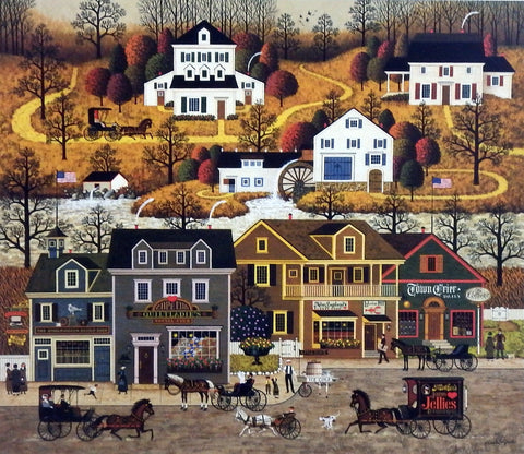 Charles Wysocki Small Town Americana Picture