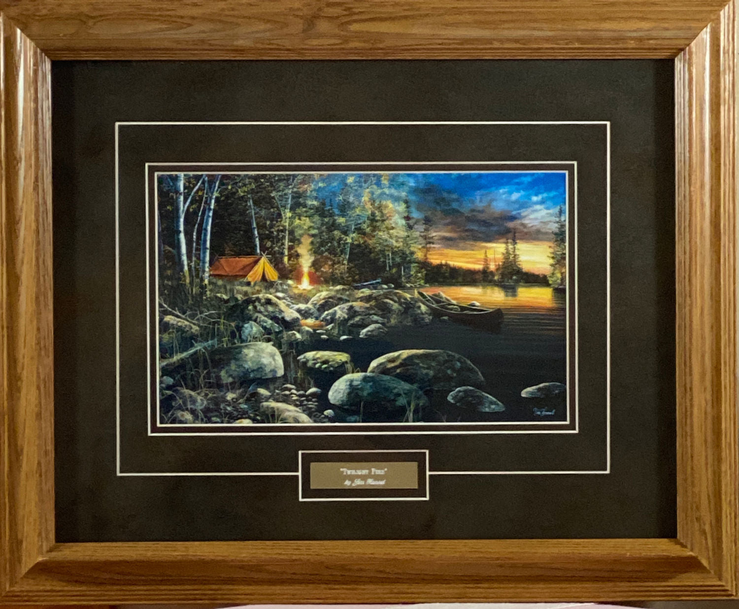 Jim Hansel Twilight Fire Framed