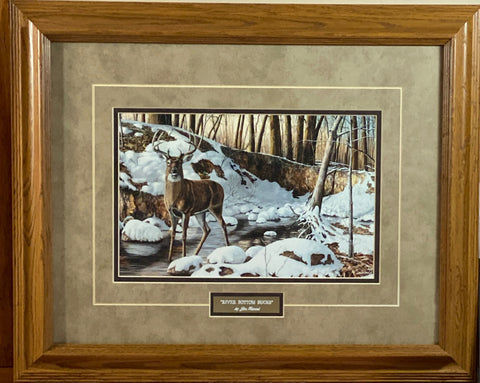 Jim Hansel River Bottom Buck- Framed