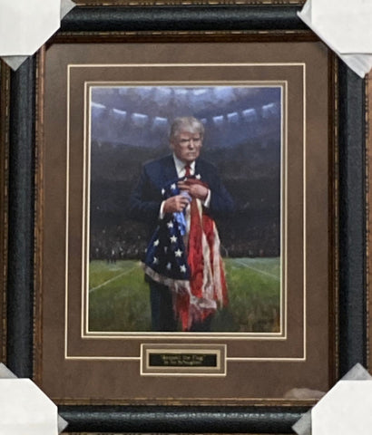 Jon McNaughton Respect the Flag Donald Trump Art Print-Framed 21 x 25 FREE SHIPPING