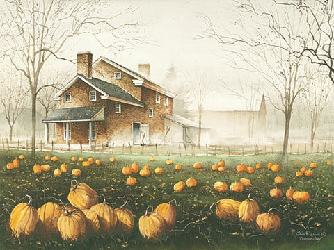 John Rossini October Gray Pumpkin Art Print