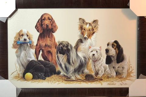 James Killen Prep Daze Dog Art Print-Framed 29 x 19