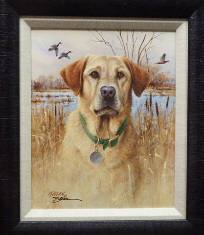 James Killen Top Dog-Yellow Lab Canvas-Framed