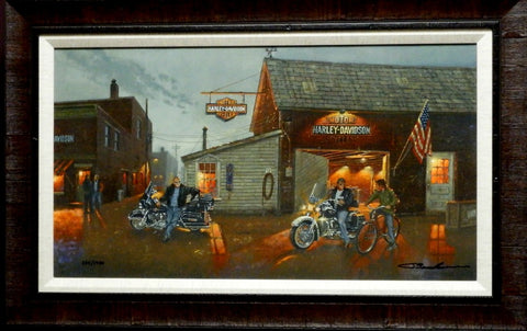 Dave Barnhouse King of the Road III S/N Canvas Print-Framed