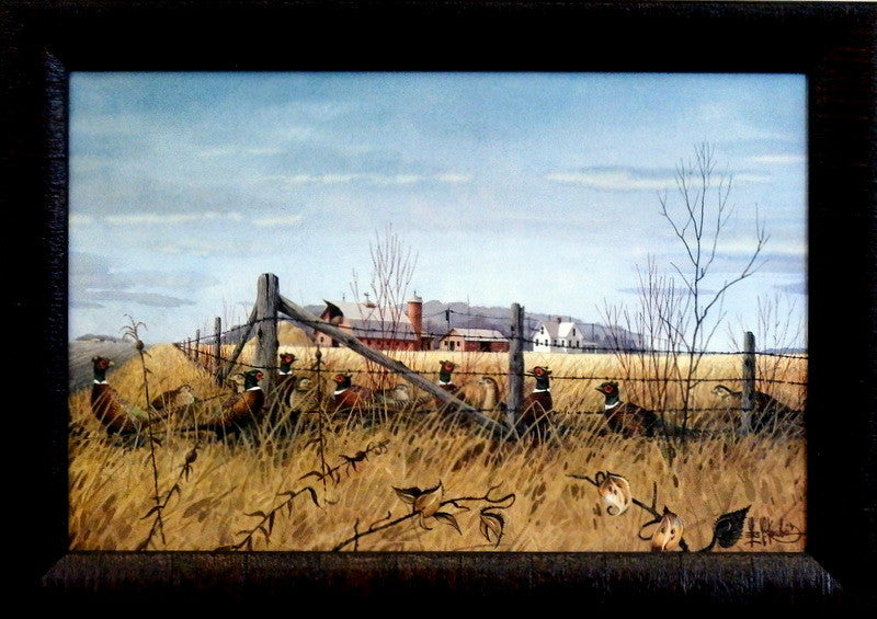 Les Kouba Roadside Ringnecks  -Framed