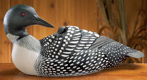 Phil Galatas Loon with Chick Decoy
