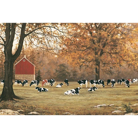 Bonnie Mohr Under the Autumn Oaks Cow and Farm Art Print